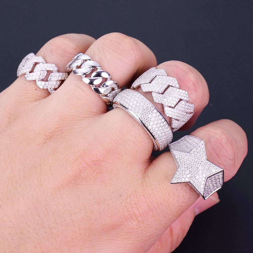 MOISSANITE Ice Star Classic Ring - Natural 925 Silver