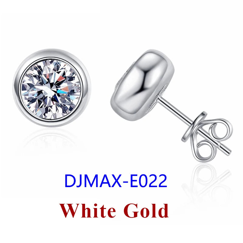 Moissanite Diamond Stud Earrings – 925 Sterling Silver (0.5–2ct, 2026 Edition)